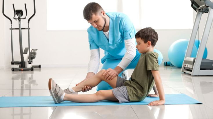 Sports Injury Rehabilitation physiotherapy session for athletes recovering from sports injuries, improving strength, mobility, flexibility, and performance.